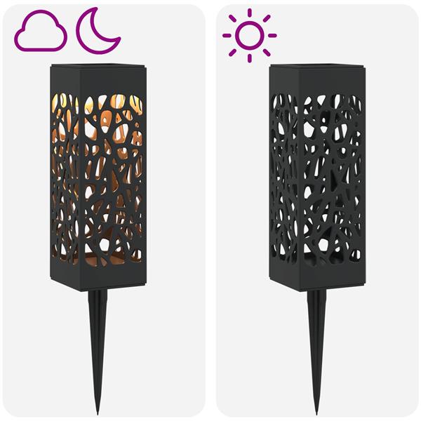 Grote foto vidaxl buitenzonne lampen met grondpin 4 st warmwit 29 cm pp tuin en terras verlichting