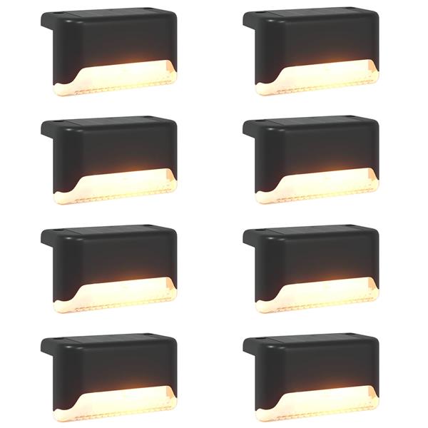 Grote foto vidaxl buitenzonne lampen met grondpin 8 st warmwit 4 5 cm abs en ps tuin en terras verlichting