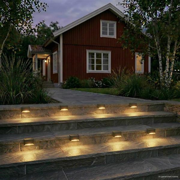 Grote foto vidaxl buitenzonne lampen met grondpin 8 st warmwit 4 5 cm abs en ps tuin en terras verlichting