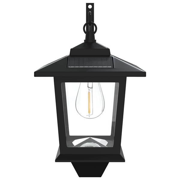 Grote foto vidaxl wandlamp with led bulb 2 st zwart 19 x 14 x 25 cm rvs en abs tuin en terras verlichting