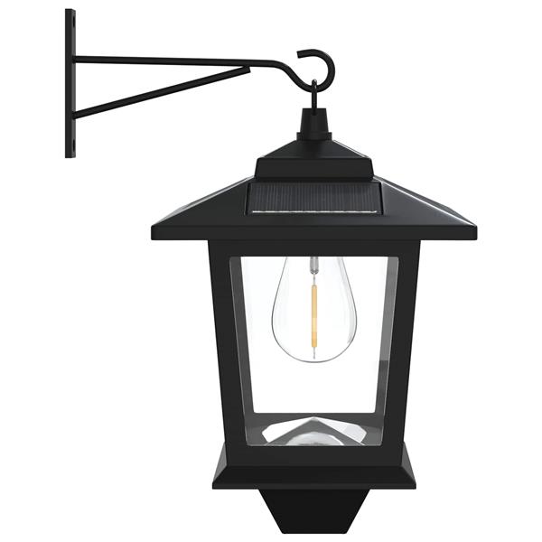 Grote foto vidaxl wandlamp with led bulb 2 st zwart 19 x 14 x 25 cm rvs en abs tuin en terras verlichting