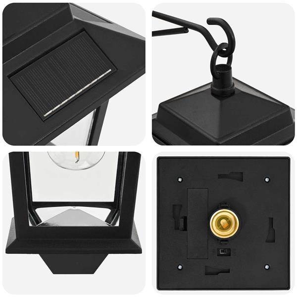 Grote foto vidaxl wandlamp with led bulb 2 st zwart 19 x 14 x 25 cm rvs en abs tuin en terras verlichting