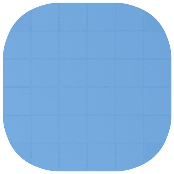 Grote foto vidaxl zwembad grondmat 36 st 350 cm rond eva schuim blauw tuin en terras zwembaden toebehoren