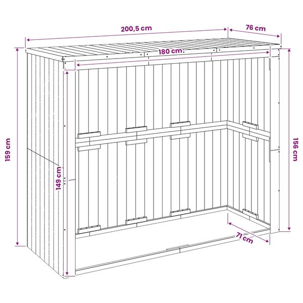 Grote foto vidaxl containerombouw ge mpregneerd grenenhout tuin en terras overige tuin en terras