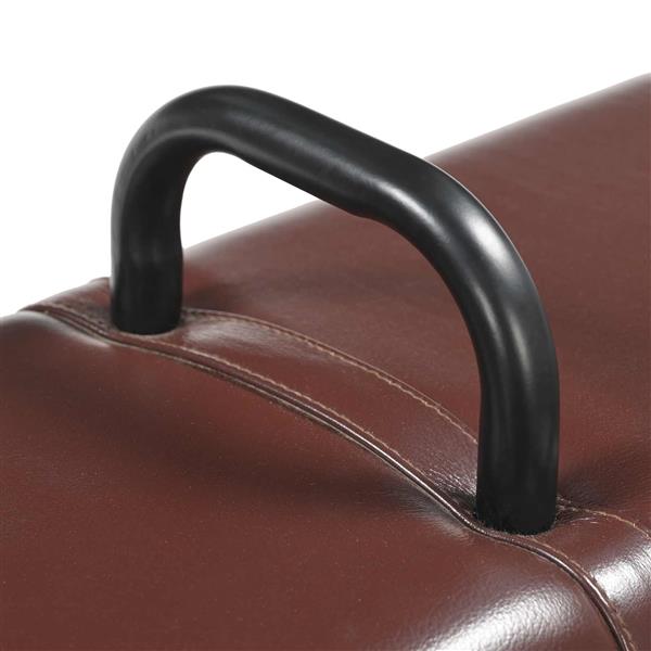 Grote foto vidaxl bank donkerbruin 110 x 30 x 45 cm echt leer huis en inrichting overige huis en inrichting