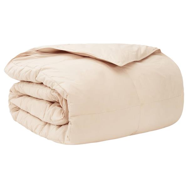 Grote foto vidaxl winter dekbed beige 200 x 200 cm 100 natuurlijke kapok huis en inrichting bedden