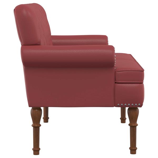 Grote foto vidaxl loungebank met knopencomfort wijnrood 120 x 65 x 77 cm huis en inrichting overige huis en inrichting