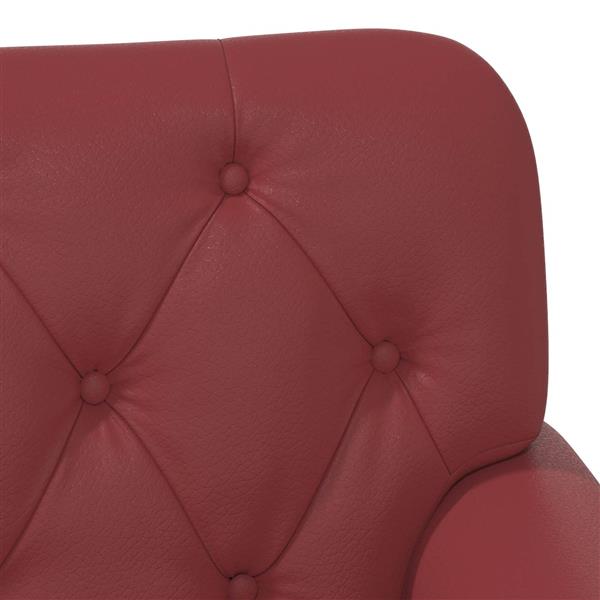 Grote foto vidaxl loungebank met knopencomfort wijnrood 120 x 65 x 77 cm huis en inrichting overige huis en inrichting