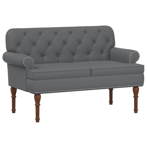 Grote foto vidaxl loungebank met knopencomfort grijs 120 x 65 x 77 cm kunstleer huis en inrichting overige huis en inrichting
