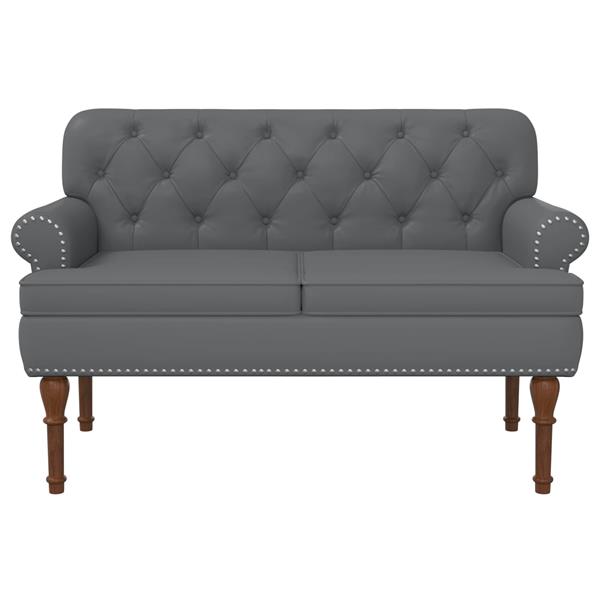 Grote foto vidaxl loungebank met knopencomfort grijs 120 x 65 x 77 cm kunstleer huis en inrichting overige huis en inrichting
