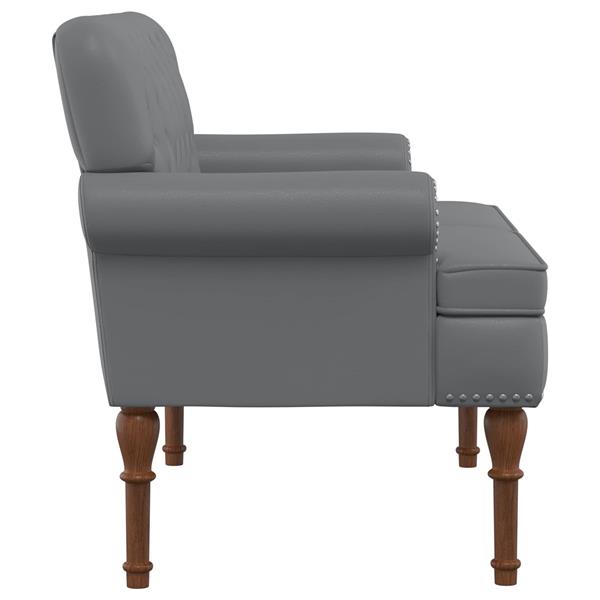 Grote foto vidaxl loungebank met knopencomfort grijs 120 x 65 x 77 cm kunstleer huis en inrichting overige huis en inrichting