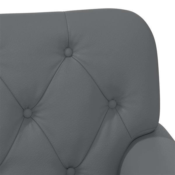 Grote foto vidaxl loungebank met knopencomfort grijs 120 x 65 x 77 cm kunstleer huis en inrichting overige huis en inrichting