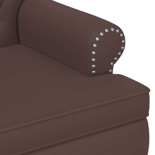 Grote foto vidaxl loungebank met knopencomfort bruin 120 x 65 x 77 cm kunstleer huis en inrichting overige huis en inrichting