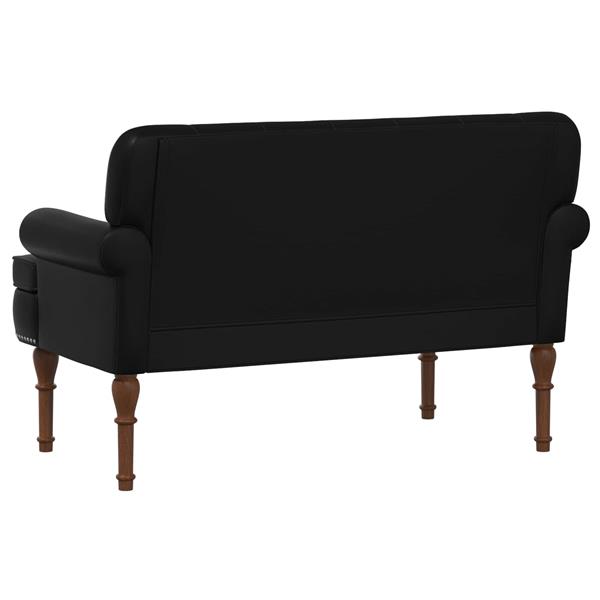 Grote foto vidaxl loungebank met knopencomfort zwart 120 x 65 x 77 cm kunstleer huis en inrichting overige huis en inrichting
