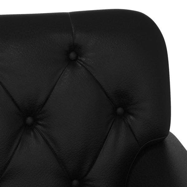Grote foto vidaxl loungebank met knopencomfort zwart 120 x 65 x 77 cm kunstleer huis en inrichting overige huis en inrichting