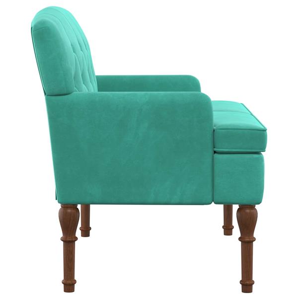 Grote foto vidaxl loungebank met knopencomfort turquoise 111 x 65 x 79 cm fluweel huis en inrichting bankstellen