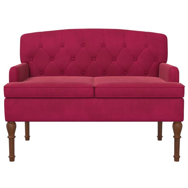Grote foto vidaxl loungebank met knopencomfort wijnrood 111 x 65 x 79 cm fluweel huis en inrichting bankstellen