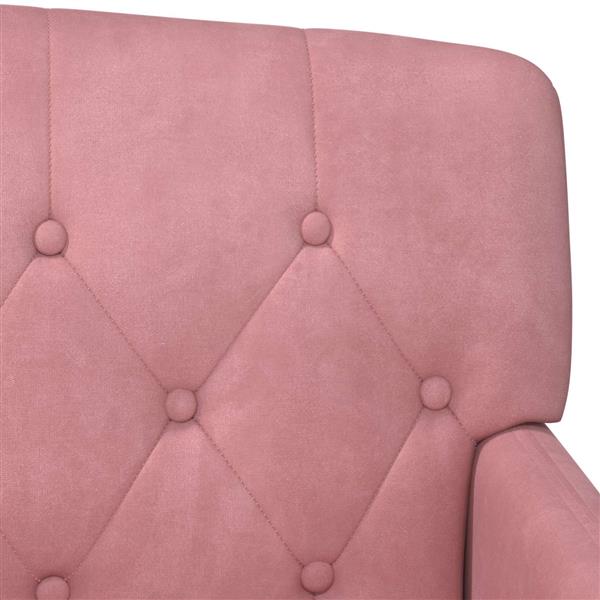 Grote foto vidaxl loungebank met knopencomfort roze 111 x 65 x 79 cm fluweel huis en inrichting bankstellen