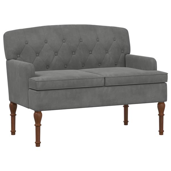 Grote foto vidaxl loungebank met knoopdetails donkergrijs 111 x 65 x 79 cm fluweel huis en inrichting bankstellen