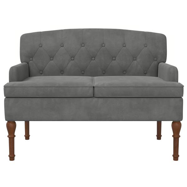 Grote foto vidaxl loungebank met knoopdetails donkergrijs 111 x 65 x 79 cm fluweel huis en inrichting bankstellen