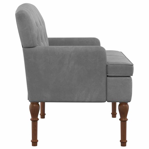 Grote foto vidaxl loungebank met knoopdetails donkergrijs 111 x 65 x 79 cm fluweel huis en inrichting bankstellen