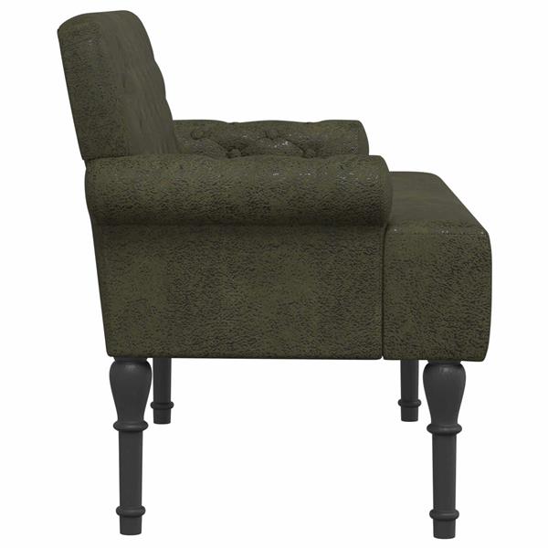 Grote foto vidaxl loungebank met knopencomfort legergroen 120 x 65 x 78 cm huis en inrichting bankstellen