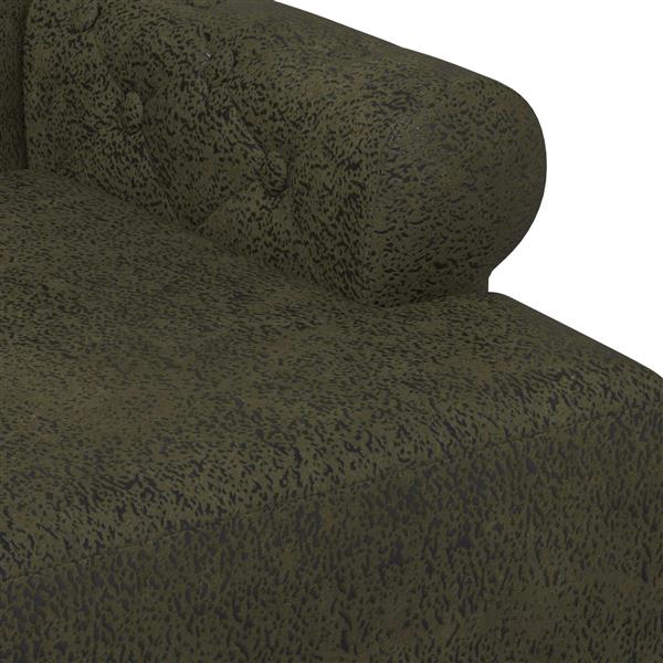 Grote foto vidaxl loungebank met knopencomfort legergroen 120 x 65 x 78 cm huis en inrichting bankstellen