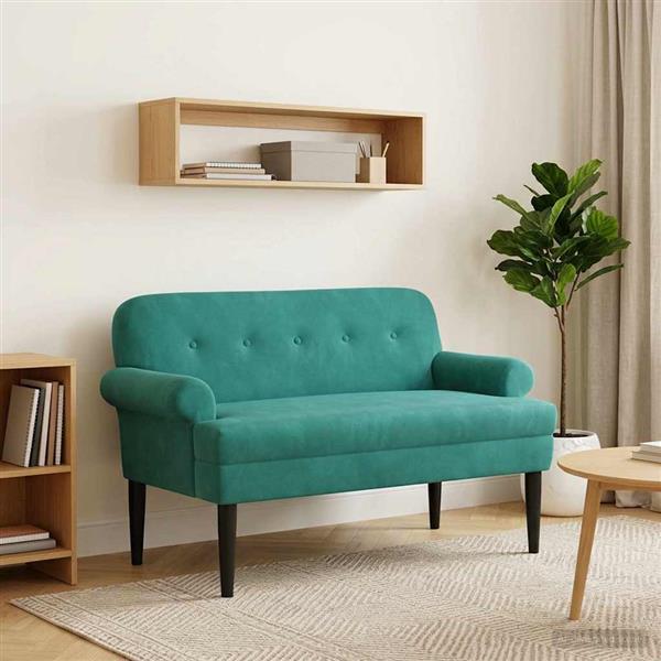 Grote foto vidaxl loungebank met knopencomfort turquoise 120 x 66 x 78 cm fluweel huis en inrichting bankstellen