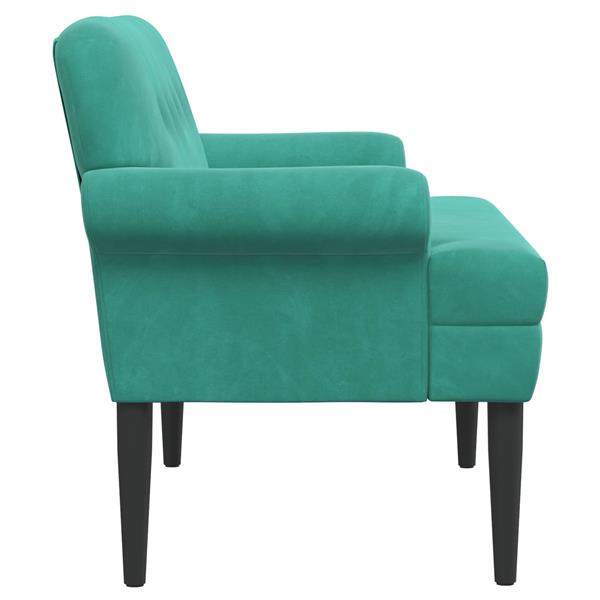 Grote foto vidaxl loungebank met knopencomfort turquoise 120 x 66 x 78 cm fluweel huis en inrichting bankstellen