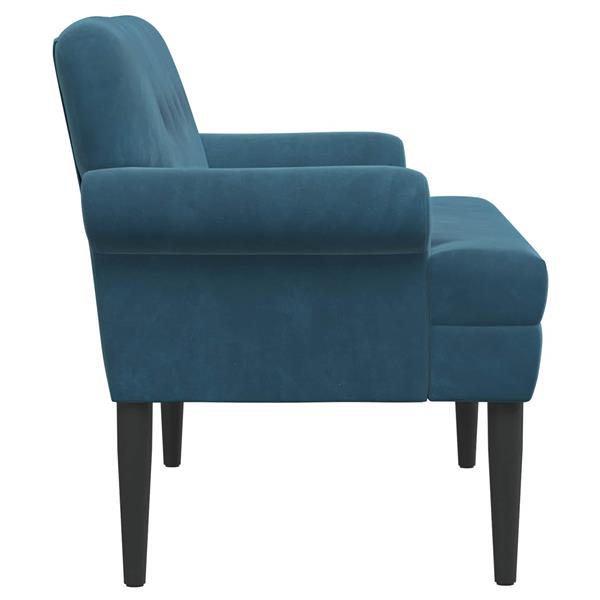 Grote foto vidaxl loungebank met knopencomfort blauw 120 x 66 x 78 cm fluweel huis en inrichting bankstellen