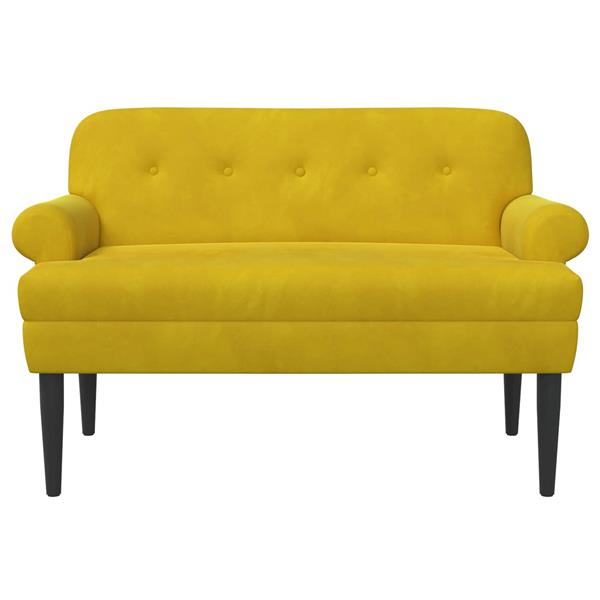 Grote foto vidaxl loungebank met knopencomfort geel 120 x 66 x 78 cm fluweel huis en inrichting bankstellen