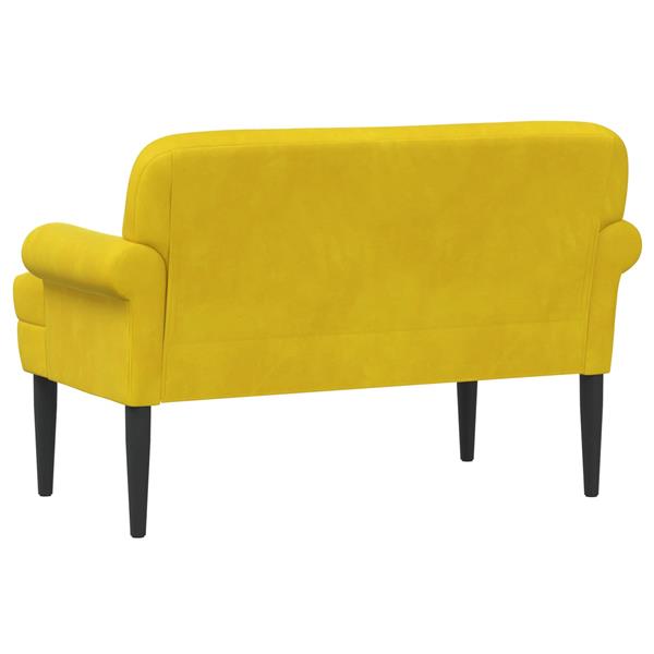 Grote foto vidaxl loungebank met knopencomfort geel 120 x 66 x 78 cm fluweel huis en inrichting bankstellen