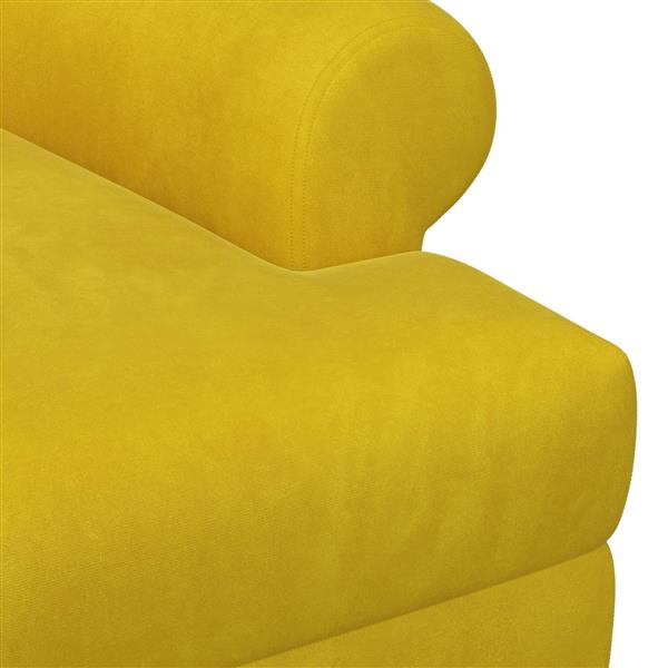 Grote foto vidaxl loungebank met knopencomfort geel 120 x 66 x 78 cm fluweel huis en inrichting bankstellen