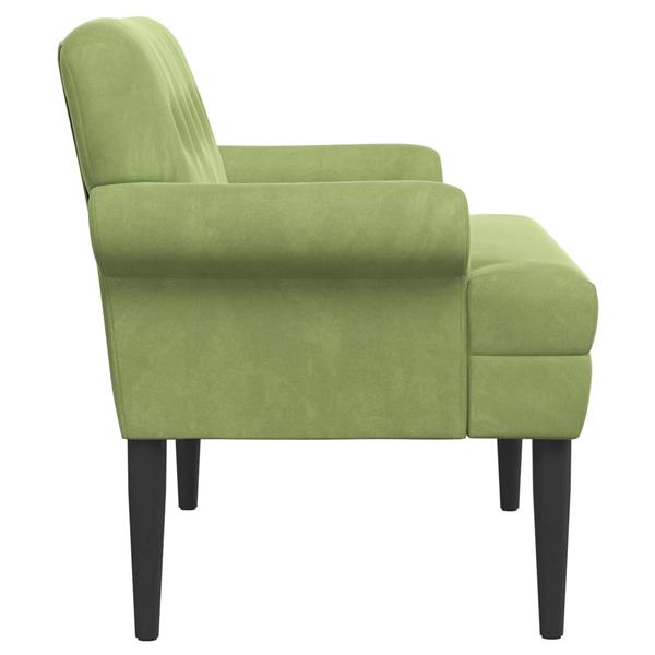 Grote foto vidaxl loungebank met knopencomfort lichtgroen 120 x 66 x 78 cm huis en inrichting bankstellen