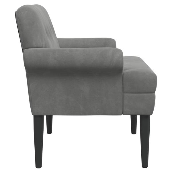 Grote foto vidaxl loungebank met knopencomfort donkergrijs 120 x 66 x 78 cm huis en inrichting bankstellen