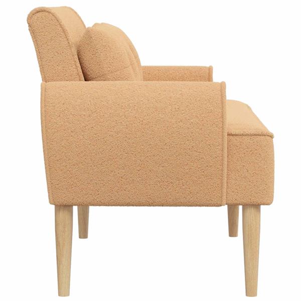 Grote foto vidaxl loungebank met knopencomfort beige 117 x 67 x 77 cm boucl huis en inrichting bankstellen
