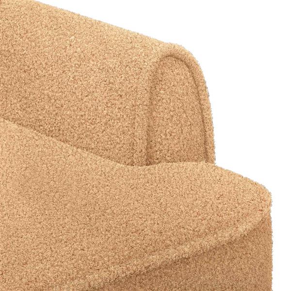 Grote foto vidaxl loungebank met knopencomfort beige 117 x 67 x 77 cm boucl huis en inrichting bankstellen
