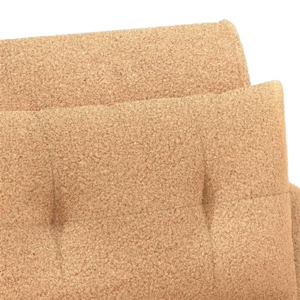 Grote foto vidaxl loungebank met knopencomfort beige 117 x 67 x 77 cm boucl huis en inrichting bankstellen