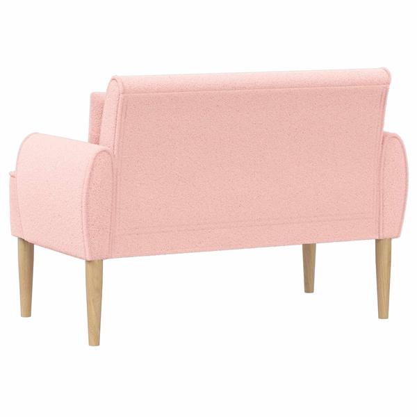 Grote foto vidaxl loungebank met knopencomfort roze 117 x 67 x 77 cm boucl huis en inrichting bankstellen