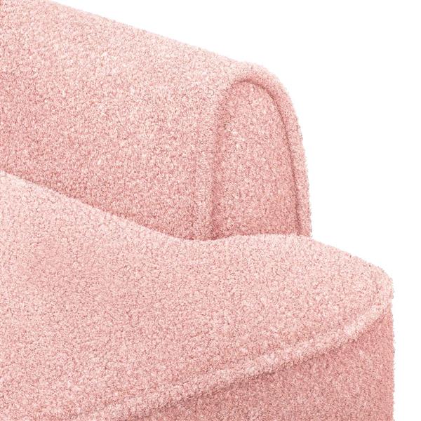 Grote foto vidaxl loungebank met knopencomfort roze 117 x 67 x 77 cm boucl huis en inrichting bankstellen
