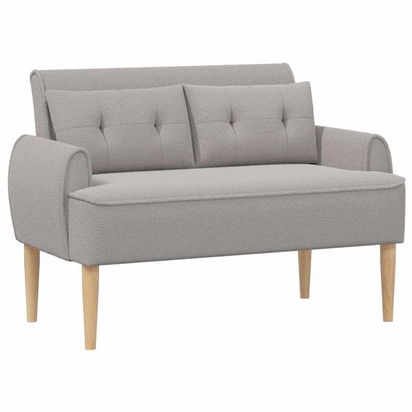 Grote foto vidaxl loungebank met knopencomfort lichtgrijs 117 x 67 x 77 cm boucl huis en inrichting bankstellen