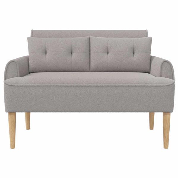 Grote foto vidaxl loungebank met knopencomfort lichtgrijs 117 x 67 x 77 cm boucl huis en inrichting bankstellen