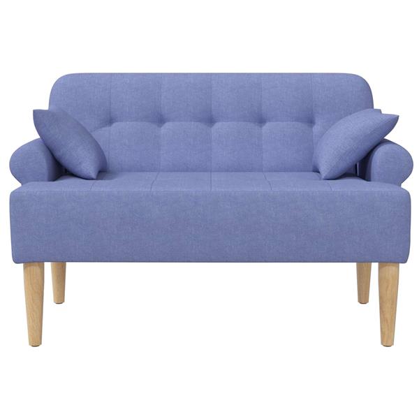 Grote foto vidaxl loungebank met knopencomfort jeans blauw 120 x 65 x 79 cm stof huis en inrichting bankstellen