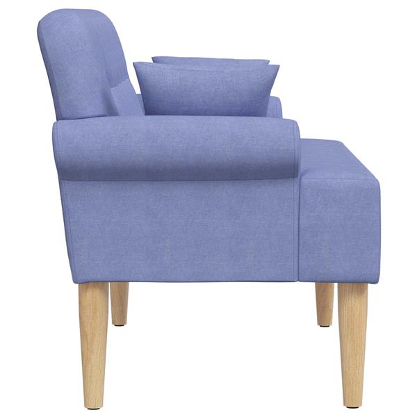 Grote foto vidaxl loungebank met knopencomfort jeans blauw 120 x 65 x 79 cm stof huis en inrichting bankstellen