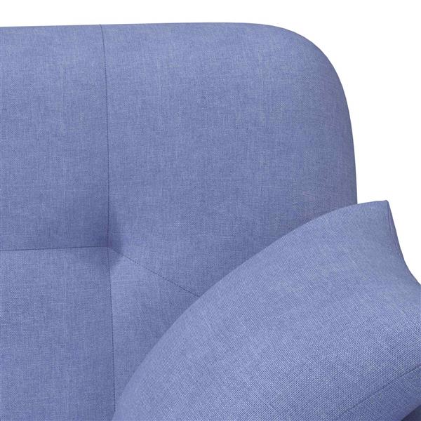 Grote foto vidaxl loungebank met knopencomfort jeans blauw 120 x 65 x 79 cm stof huis en inrichting bankstellen
