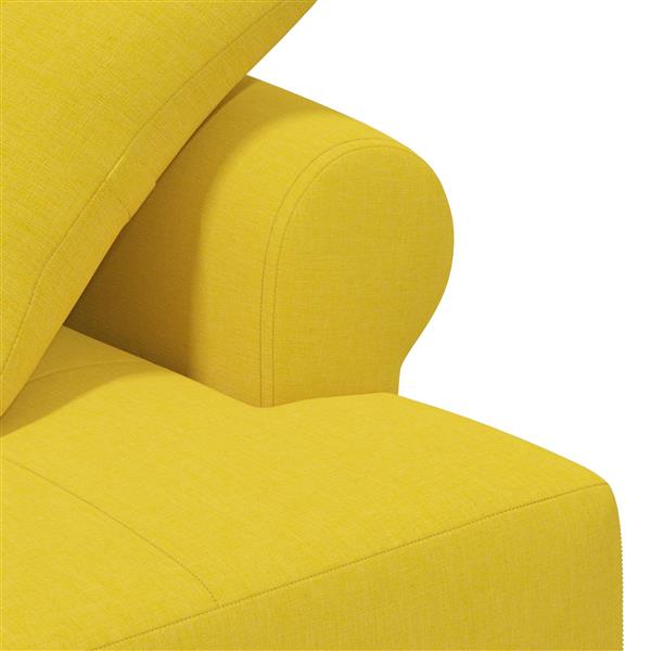 Grote foto vidaxl loungebank met knopencomfort licht geel 120 x 65 x 79 cm stof huis en inrichting bankstellen