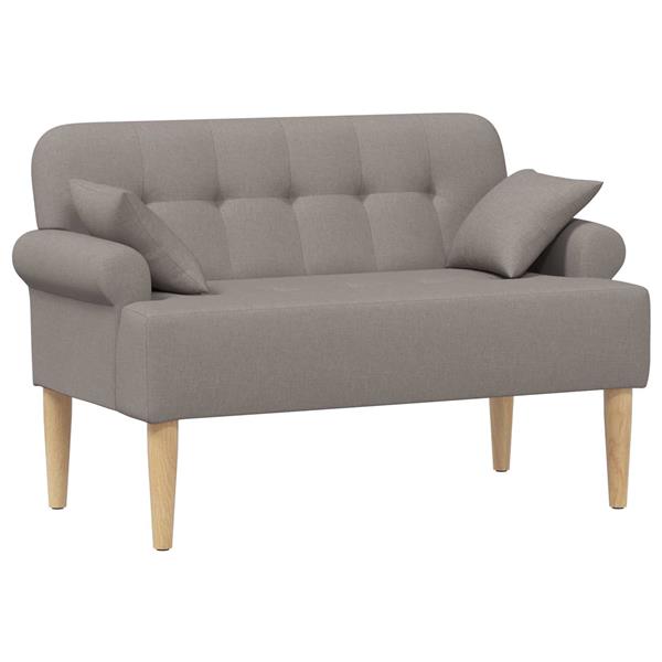 Grote foto vidaxl loungebank met knopencomfort taupe 120 x 65 x 79 cm stof huis en inrichting bankstellen