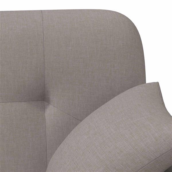 Grote foto vidaxl loungebank met knopencomfort taupe 120 x 65 x 79 cm stof huis en inrichting bankstellen