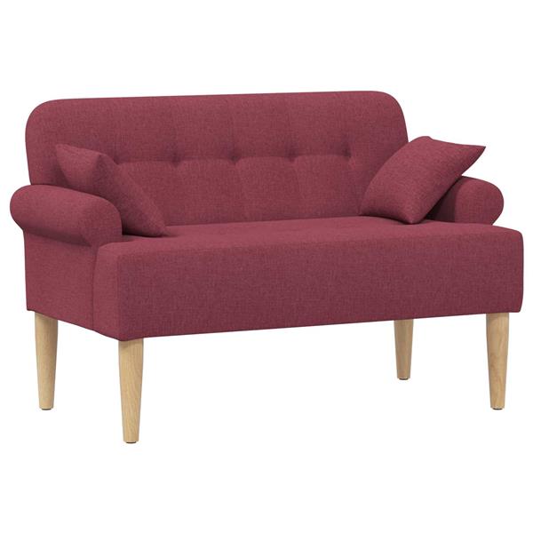 Grote foto vidaxl loungebank met knopencomfort wijnrood 120 x 65 x 79 cm stof huis en inrichting bankstellen