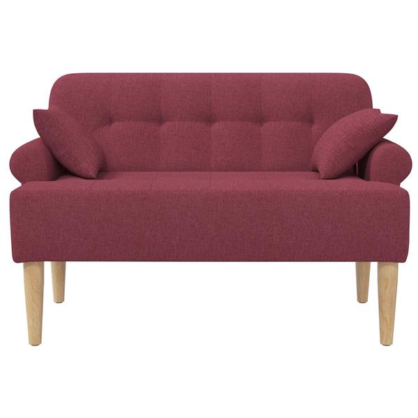 Grote foto vidaxl loungebank met knopencomfort wijnrood 120 x 65 x 79 cm stof huis en inrichting bankstellen